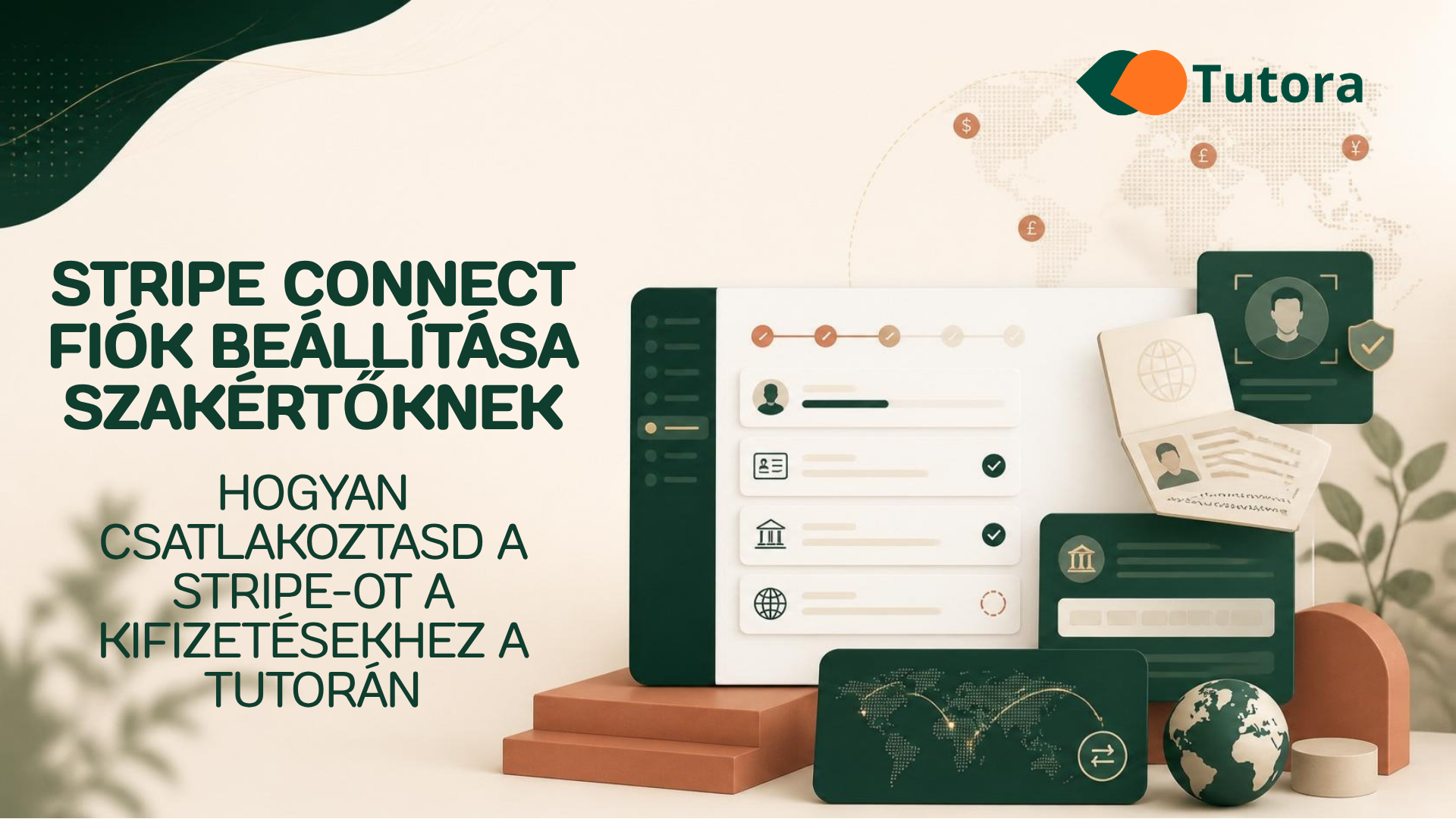 Tutora blog borítókép: Stripe Connect fiók beállítása Szakértőknek